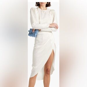 RONNY KOBO
Jade asymmetric satin-jacquard dress M